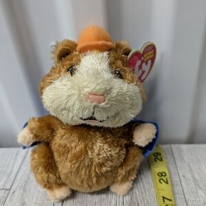 Ty Plush Hamster Toy in Brown and Cream